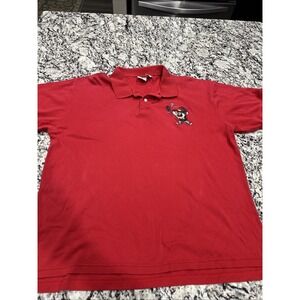 Vintage Taz Tasmanian Devil‎ Golf Polo Shirt XXL Red Short Sleeve Acme Clothing
